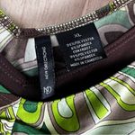 New Directions Y2K Green and Black Floral Tank Top Size XL Photo 2