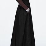 COS gathered open back midi dress black sz 12 Photo 3