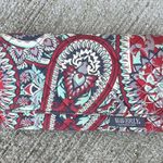 Waverly Inspirations Quilted Paisley Floral Cloth Wallet Large Trifold Red Photo 0