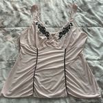 California Dynasty Pink Embroidered Babydoll Boho Pajama Top, size M Photo 4