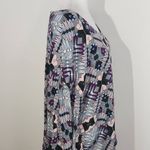 Ashley Stewart  Retro Print Dolman Sleeve Poncho Style Blouse Size XL 14-16 Photo 5