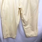 Woman Within Plus Size 36T Cropped Pants Capri Light Yellow Cotton Elastic 1535 Photo 4