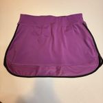 Athleta Run With It High Rise Skirt Skort Fitted Shorts Sz Lā Purple Key Pocket Photo 0