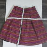 Annabelle Casual Skirt Knee length Purple Print Boho Tweed Size M Photo 2