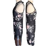 Guess  Aluara Women's Black Pink Floral Embroidered Sexy Halter Midi Dress Size 0 Photo 6