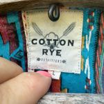 Cotton Rye Outfitters Teal Aztec Southwestern Pearl Snap Shirt Lightweight LARGE Blue Photo 2