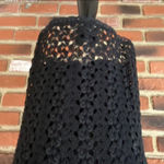 Free People Black Lace Dress Sz XS Short Sleeve Black Knit Dress Goth Emo Dress Photo 5