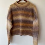 AQUA  Autumn Color Ombre Effect Sweater With Long Sleeves Size XL Photo 0