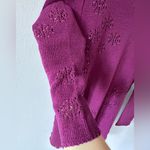 Vintage Chu Chi knit sweater purple sparkle glitter mauve 3/4 sleeve fall long Size 10 Photo 8