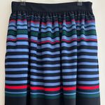 ZARA  Woman Striped Pleated Knee Length Skirt, Small, NWT, Black/Blue/Red/Green Photo 14
