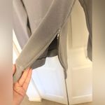 Peloton Rib Side Zip Hoodie Gray Ribbed Hoodie Size Medium Workout Sweatshirt Photo 4
