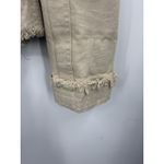 Diane Von Furstenberg  Blazer Womens 6‎ Beige Raw Edge Fringe Jacket Open Front Photo 2