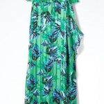 Banana Republic  Maxi Tropical Kelly Green and Blue Floral Dress Size 2 Photo 0