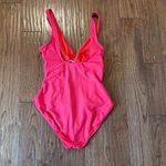 Ralph Lauren Lauren neon pink vneck ruched tummy control one piece 10 Photo 7