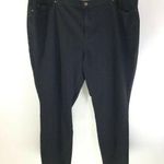 Catherines Womens Jeans Skinny Elastic Waist Stretch Black Size 28WT Tall Photo 0