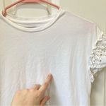 ALLSAINTS  Trixi Ruffled Eyelet Sleeve T-Shirt Dress Size Small White Photo 4