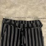 La Gypsy Black and White Striped Pants with Tie Waist Photo 3