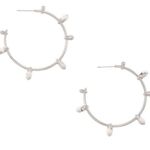 Kendra Scott NWT! Freida Rhodium Plated Hoop Earrings Photo 1