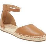 Eileen Fisher NWT Lala Tumbled Leather Espadrille Flat in Brown Size 9 Photo 0