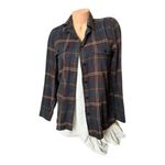 Madewell medium Ex-Boyfriend Flannel Shirt dark brown green red green white blue Photo 3