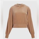 EXPRESS  Cropped Pullover Velvet Hoodie Size medium like new condition Photo 0
