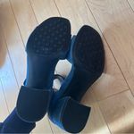 Vionic Chardonnay Croco Embossed Suede Dress Dark Denim Sandals Size 7.5 Photo 6