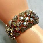 Coro Vintage Aurora Borealis Rhinestone Gold Photo 1