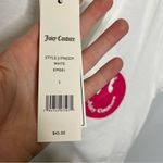 Juicy Couture White Short Sleeve Tee with Pink Logo NWT Photo 4
