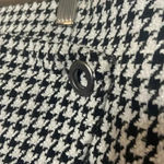 Nicole Miller EVIE HOUNDSTOOTH FAUX WRAP ASYMMETRICAL SKIRT Size 14‎ Black White Tweed Preppy Photo 4