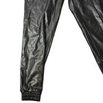Spanx  Black Faux Leather Jogger Pants Photo 2