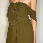 Free People olive green eyelet romper Photo 2