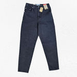 Levi's SilverTab Black Wash High Waisted Tapered Straight Leg Mom Jeans Size 28 Photo 1