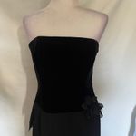 Vtg Y2K Xscape Joanna Chen Whimsigoth Strapless Dress Sz 12 Chiffon Goth Velvet Black Photo 1