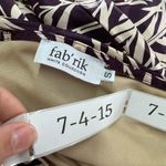 fab'rik  Dress Womens Small One‎ Shoulder Purple Leaf Printed Mini Asymmetrical Photo 2