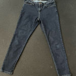 Michael Kors  Dark Wash Izzy Skinny Jeans Fitted‎ Gold Thread Size 8 Photo 0