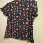 Zoe + Chloe Womens Scrubs Scrub Top Shirt S Bust 38” Dark Gray Bees Hearts Bee Photo 4