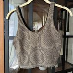 Varley  let’s go elsie sports bra champagne snake print tank top workout beige Photo 0