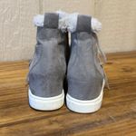 Madden Girl Madden Gray Faux Suede Wedge Heel Lace Up Fur Lined Winter Boots Women's Size 9 Photo 3