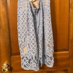 Lulus  Light Blue Backless Lace Cocktail Dress, Medium Photo 8