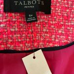 Talbots NWT Tweed Blazer with Fringe Detail Lined Button Up Peplum Waist Photo 5
