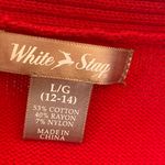 White Stag FINAL MARKDOWN  Red Knit Sweater Cotton Blend large Photo 1