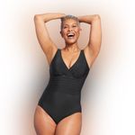 Aqua Green NWT‎ -  - Waist Detail Over the Shoulder One Piece Swimsuit Photo 1