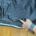 Badgley Mischka NWT Studio Sport black satin dress with stripes pockets Sz 12 Photo 8