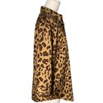 CHAPS XL Leopard Print Button Front Cotton Blouse Long Sleeve Safari Shirt Photo 1