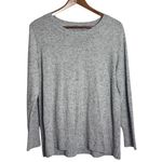 Loft Plus Gray Black Marled Speckled Crew Neck Lightweight Knit Sweater Top Photo 2