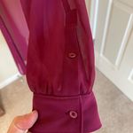 NWOT Trouvé Merlot sheer shirt dress Sz M Purple Size M Photo 8