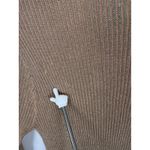 AQUA  Women's L Metallic Gold‎ Ribbed Mock Neck Long Sleeve Knit Top Photo 2