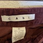 CAbi Maroon/Burgundy Velour Bootcut Flare Pants EUC Sz 10 Cotton Retro Holiday Photo 3