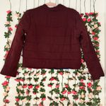 Bohme  Retro Maroon Chevron Puffer Jacket Photo 2