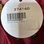 Petal and Pup NWT  Floral Satin Doriah Midi Dress Women's Wine Size US 4 Photo 5